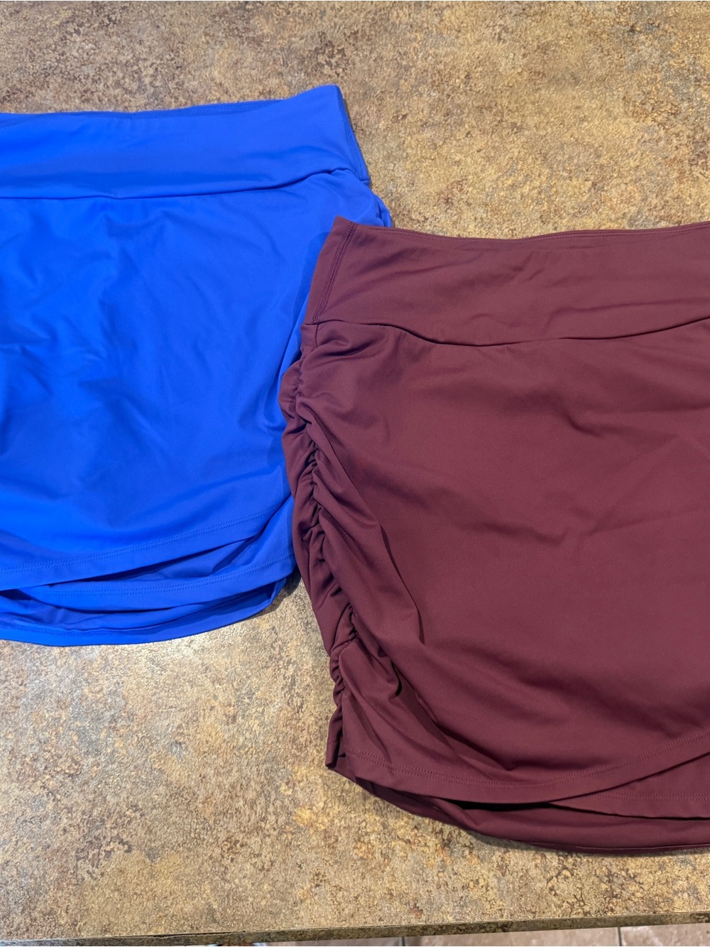 Women’s Active Ruched Skort - Blue and Maroon